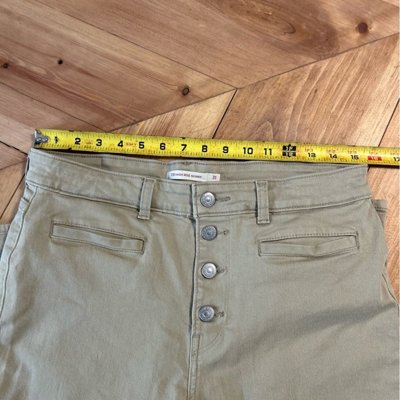 Women’s button fly Levis 721 High Rise Skinny Jeans size 31 waist - Picture 11 of 13
